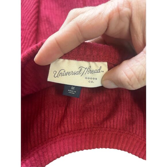 Red Ribbed Tank‎ Top Sleeveless Basic Casual Everyday Layering - Picture 4 of 6